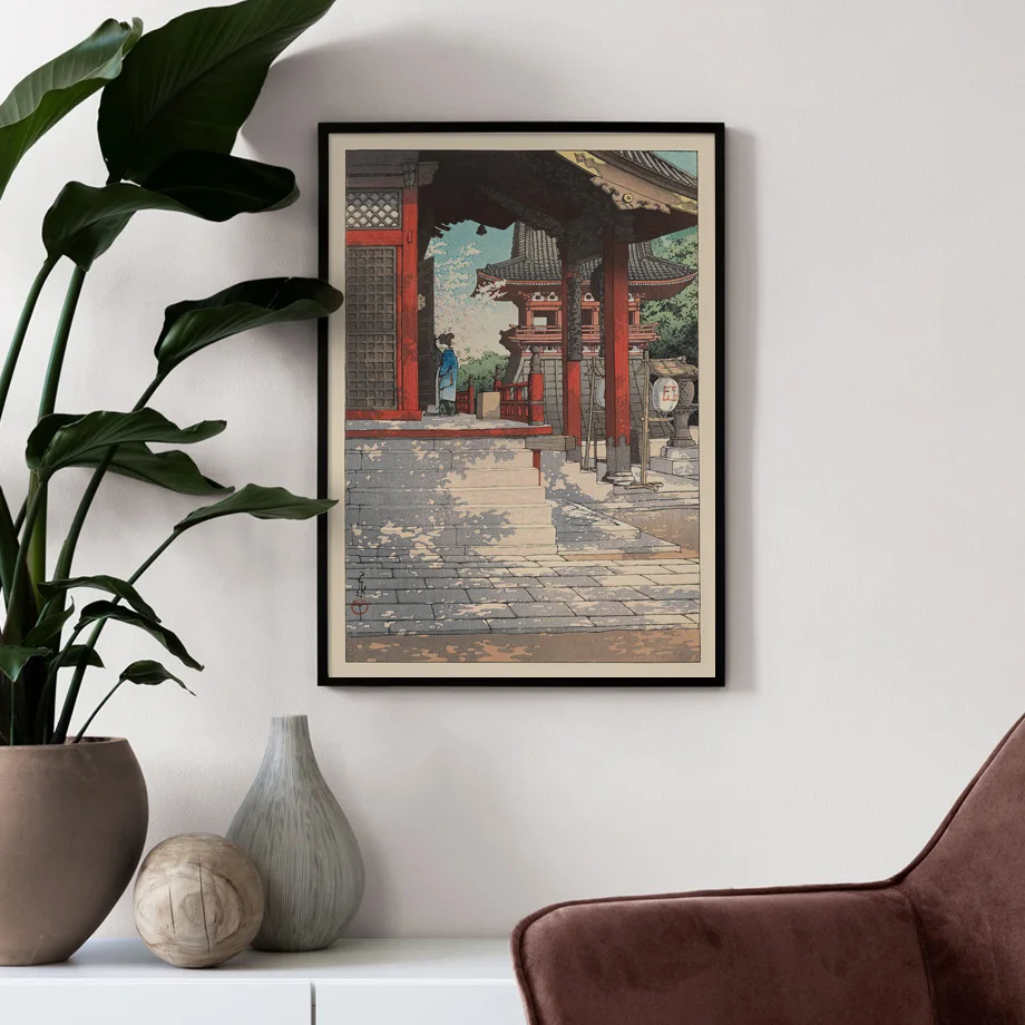 Японская ручная роспись пейзаж настенная Картина на холсте скандинавские принты