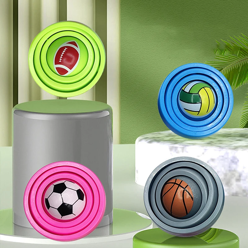 

3D Decompression Fidget Toy Novelty Hand Spinner Gyroscope Ball Fingertip Spinner Sports Children's Toys Autism ADHD Gift