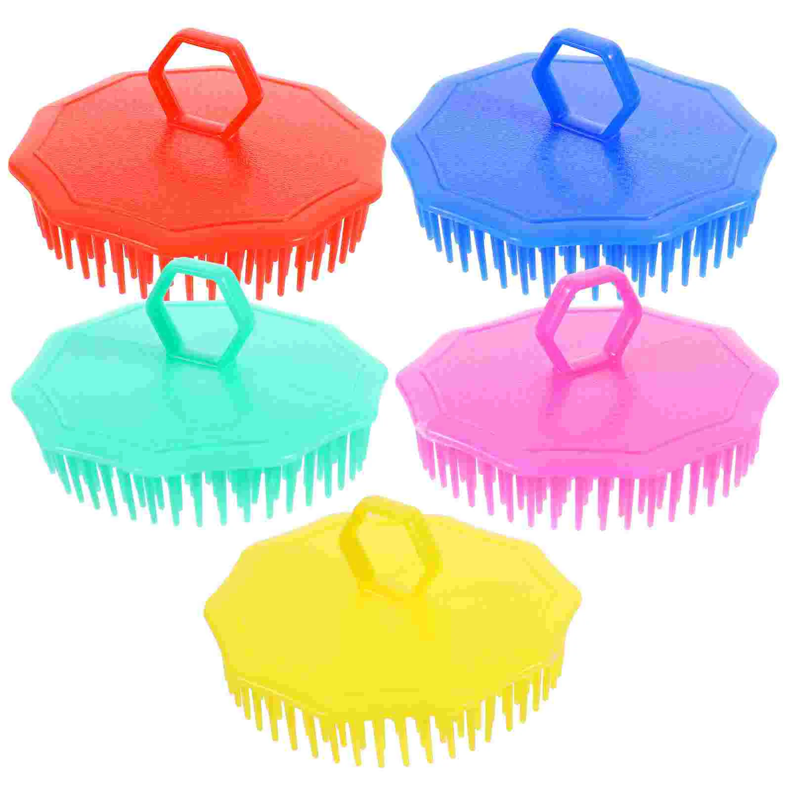 5 шт. щетка для чистки волос портативная расческа массажа головы массажер кожи
