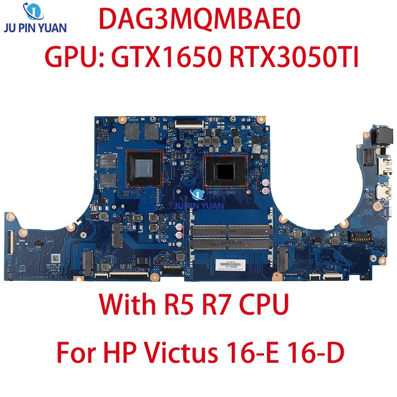 

DAG3MQMBAE0 подходит для HP Victus 16-E 16-D Материнская плата ноутбука с R5 R7 CPU GPU: GTX1650 RTX3050TI 100% ТЕСТ ОК отправка