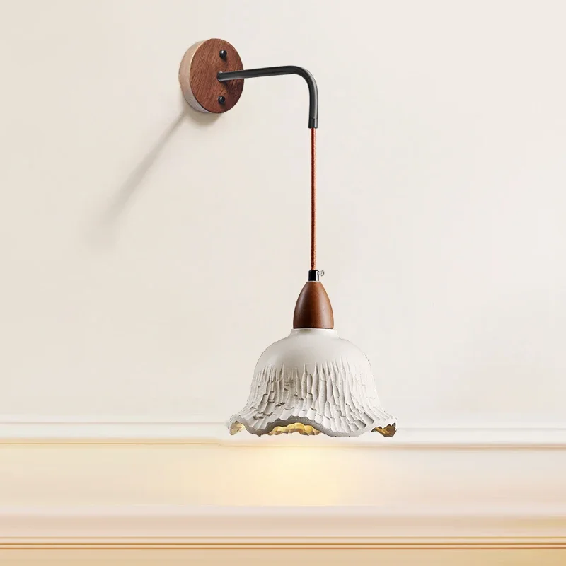 Японский оригинальный цементный настенный светильник для проживания в