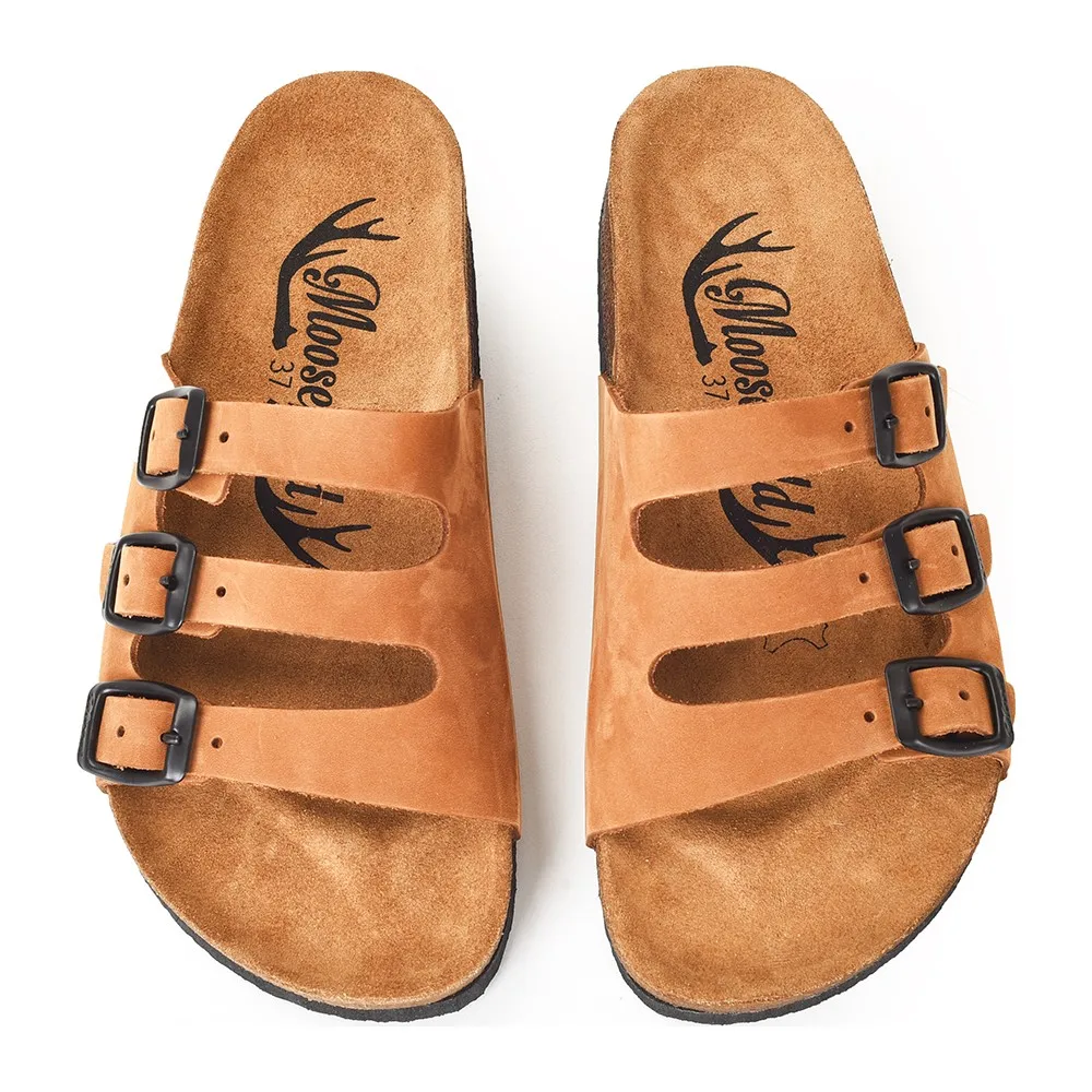 

Женские тапочки Dorlie из натуральной кожи синего цвета