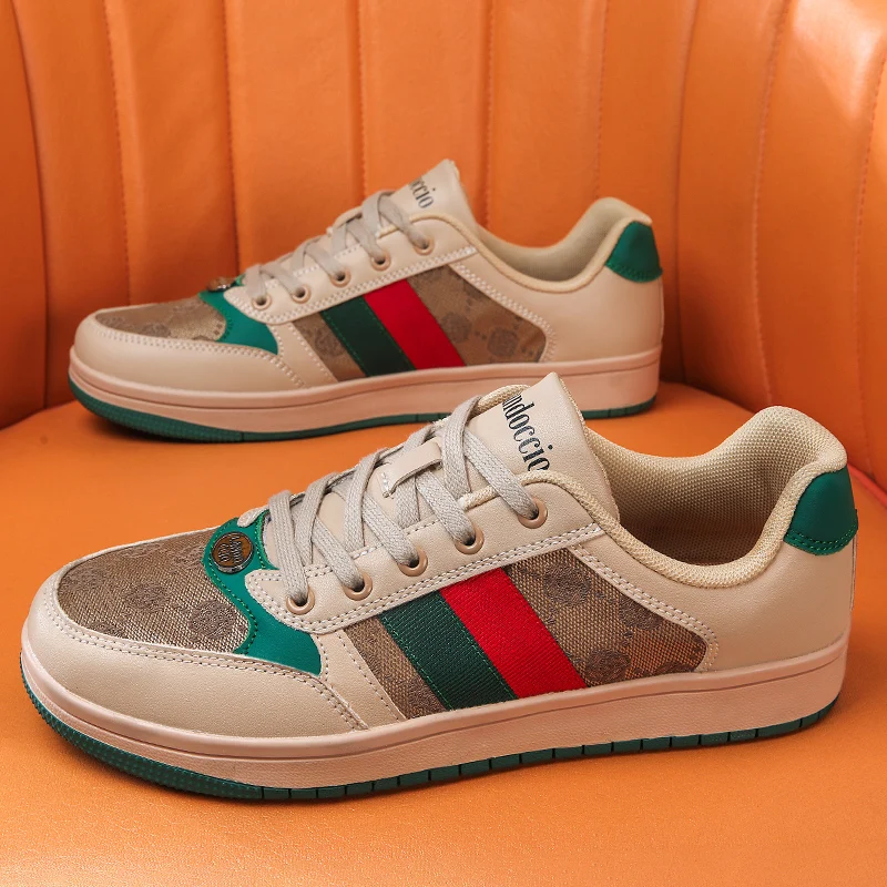 Кроссовки мужские на плоской подошве брендовые дышащие спортивные туфли для