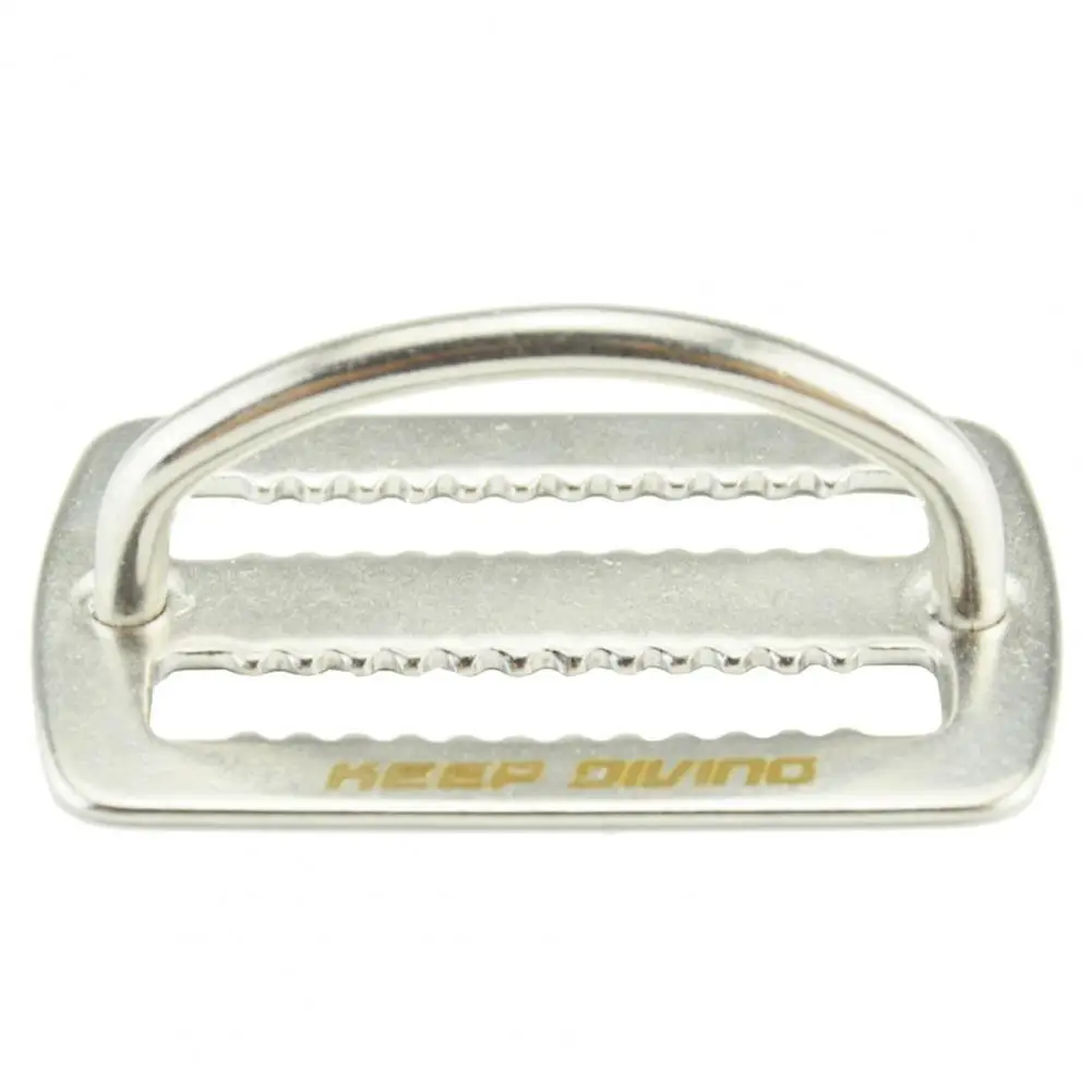 

Long Service Life Sturdy Webbing Slide Keeper Buckle Silver Color D-ring Buckle Smooth Diving Equipment