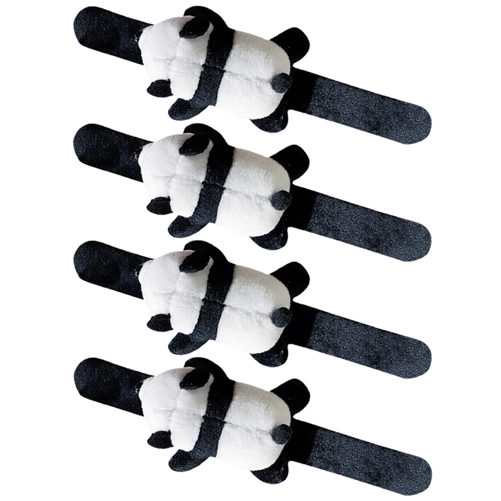 

4pcs Cartoon Panda Plush Children Bracelets Patting Hand Bands Kids Slap Bracelets