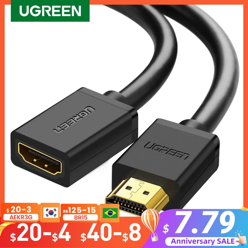 

Ugreen HDMI Extender 4K 60Hz HDMI Extension Cable HDMI 2.0 Male to Female Cable for HDTV Nintend Switch PS4/3 HDMI Extender