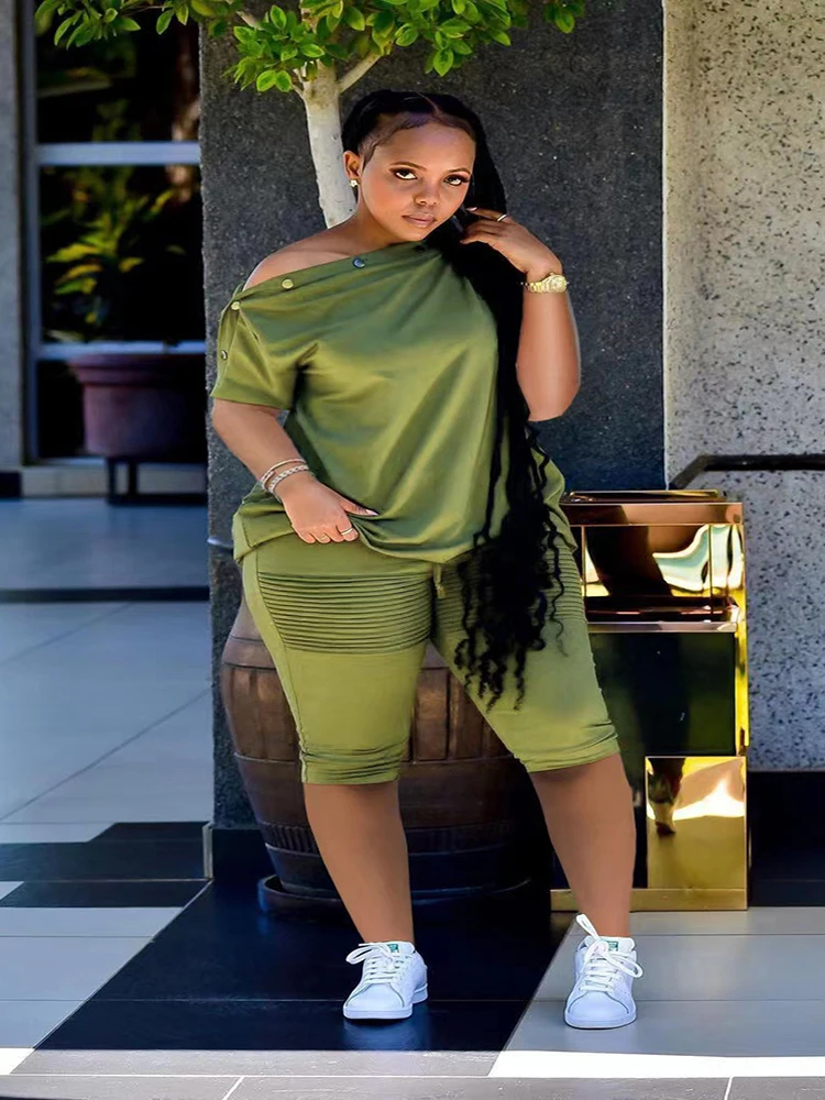 Женский спортивный костюм 2022 из двух предметов топ с воротником на пуговицах и