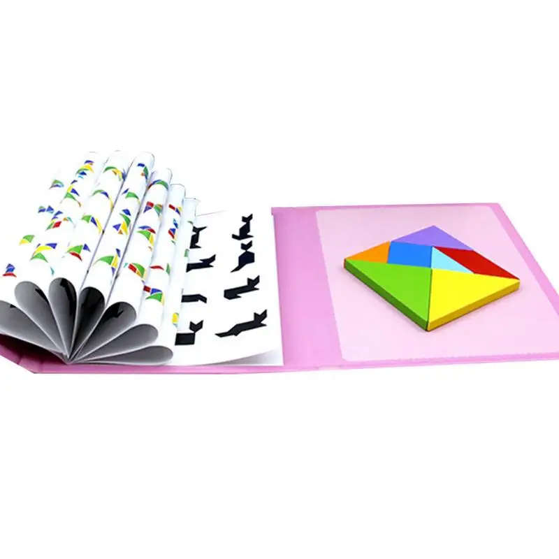 

Puzzle Blocks Kids Magnet Tangram Wooden Tangram Shapes Puzzle Montessori Toys For Kids And Children STEM Educational Tangrams