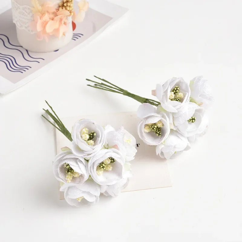 

Шелковые чайные розы, 12 шт.