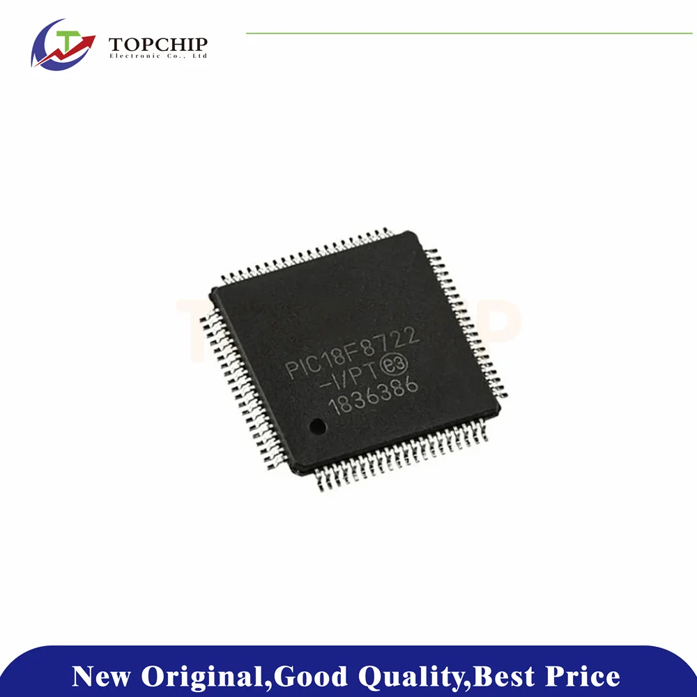 

1Pcs New Original PIC18F8722-I/PT 4.2V~5.5V 3.8KB PIC 40MHz 70 FLASH 128KB TQFP-80(12x12) Microcontroller Units (MCUs/MPUs/SOCs)