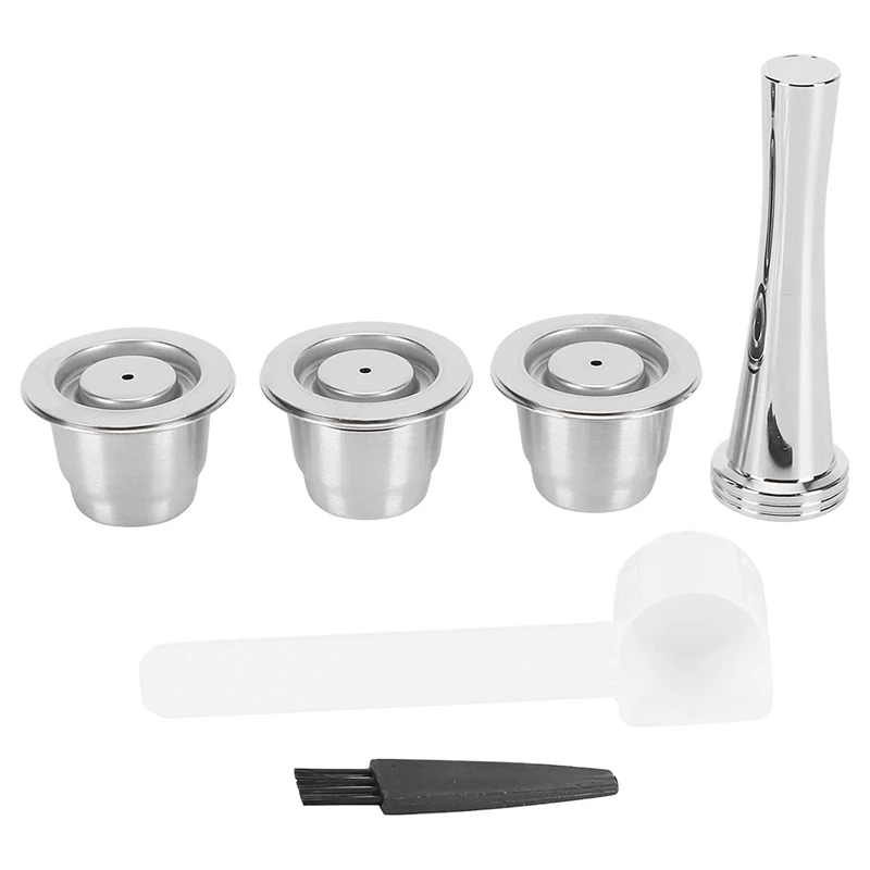 

New-Coffee Capsule Set Stainless Steel Reusable Refillable Capsule Coffee Capsules Pods Fit For Nespresso Coffee Machine