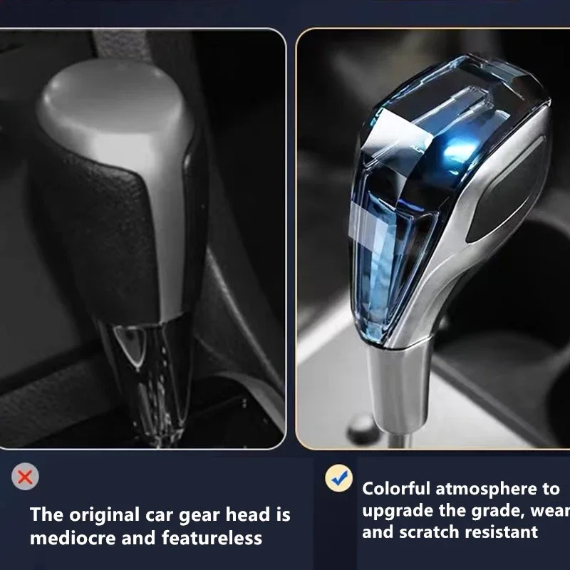 Хрустальная шестерня красочная меняющая цвет ручка переключения передач для Toyota