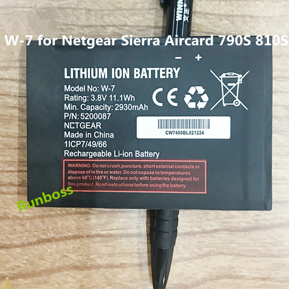 Высококачественная батарея 3,8 V 2930mAh для Netgear Sierra Aircard 790S 810S W7