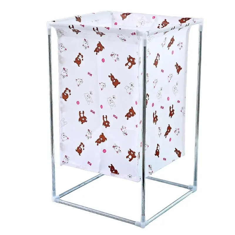 

Wrought Iron Folding Laundry Basket Storage Bin Toy Receive Clothes Dirty