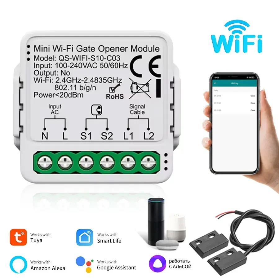 Модуль открытия гаражных ворот Tuya WiFi Zigbee