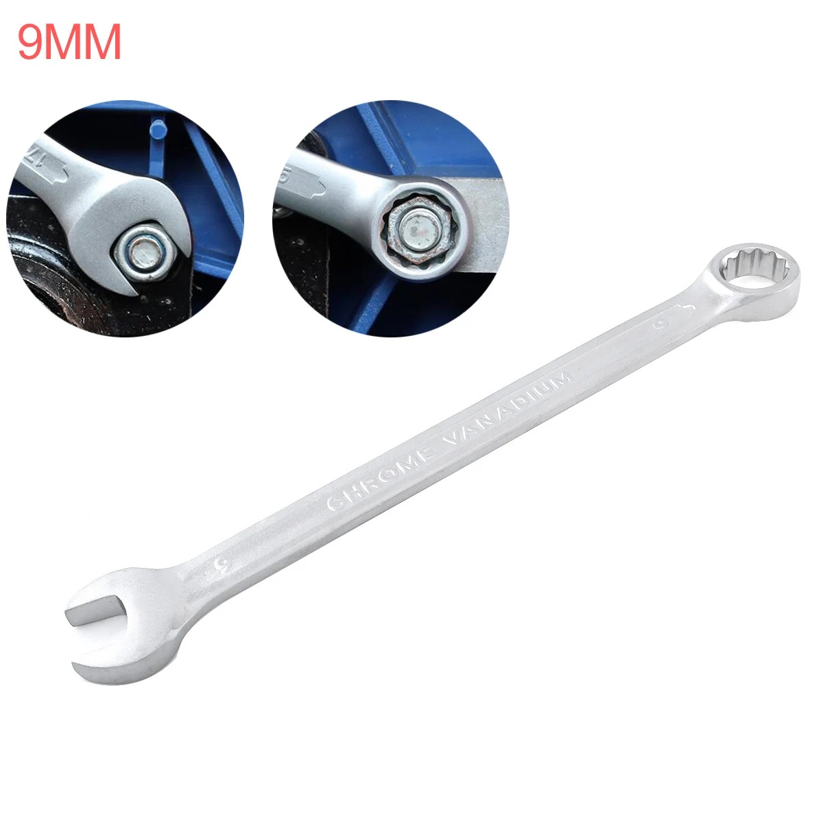 

9MM Chrome Vanadium Steel Dual Heads Ratchet Wrench Dual-use Wrench Combination Spanner Open End and Plum End Spanner