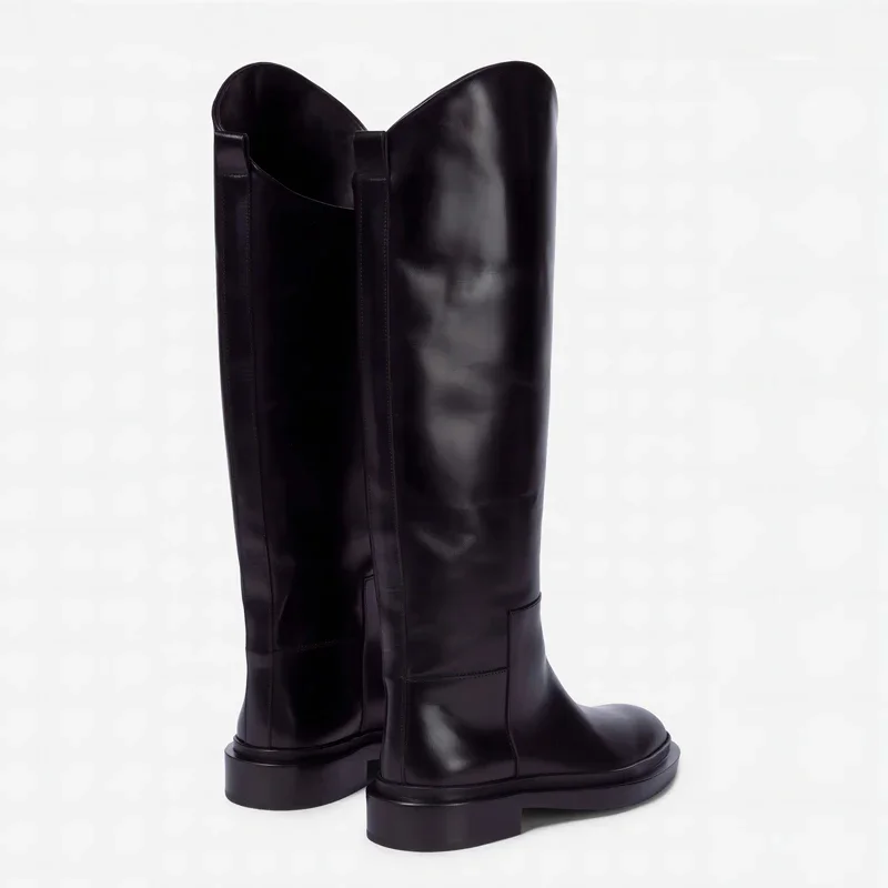 Arden Furtado/2024 осенне-зимние сапоги до колена из воловьей кожи для верховой езды без