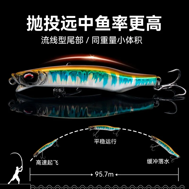 LURETV King LuRE Bait Warping Shadow Submerged Pencil Full Water Layer Long Throw Trembling Fake Warped