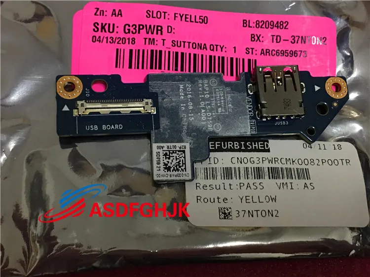 LS-D759P для Dell Alienware 17 R4 USB-плата ввода-вывода 0G3PWR G3PWR CN-0G3PWR BAP10 100% работает отлично