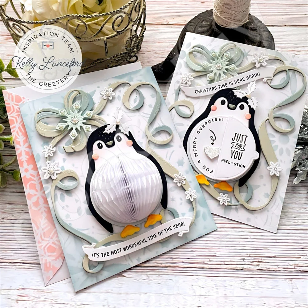 Белый медведь пингвин металлические штампы и трафареты скрапбукинг журналы