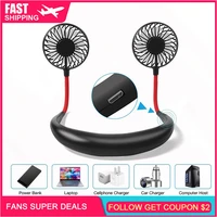 neck leafless fan personal wear air purifier 4000mah usb rechargeable mini portable neck fan air cleaner