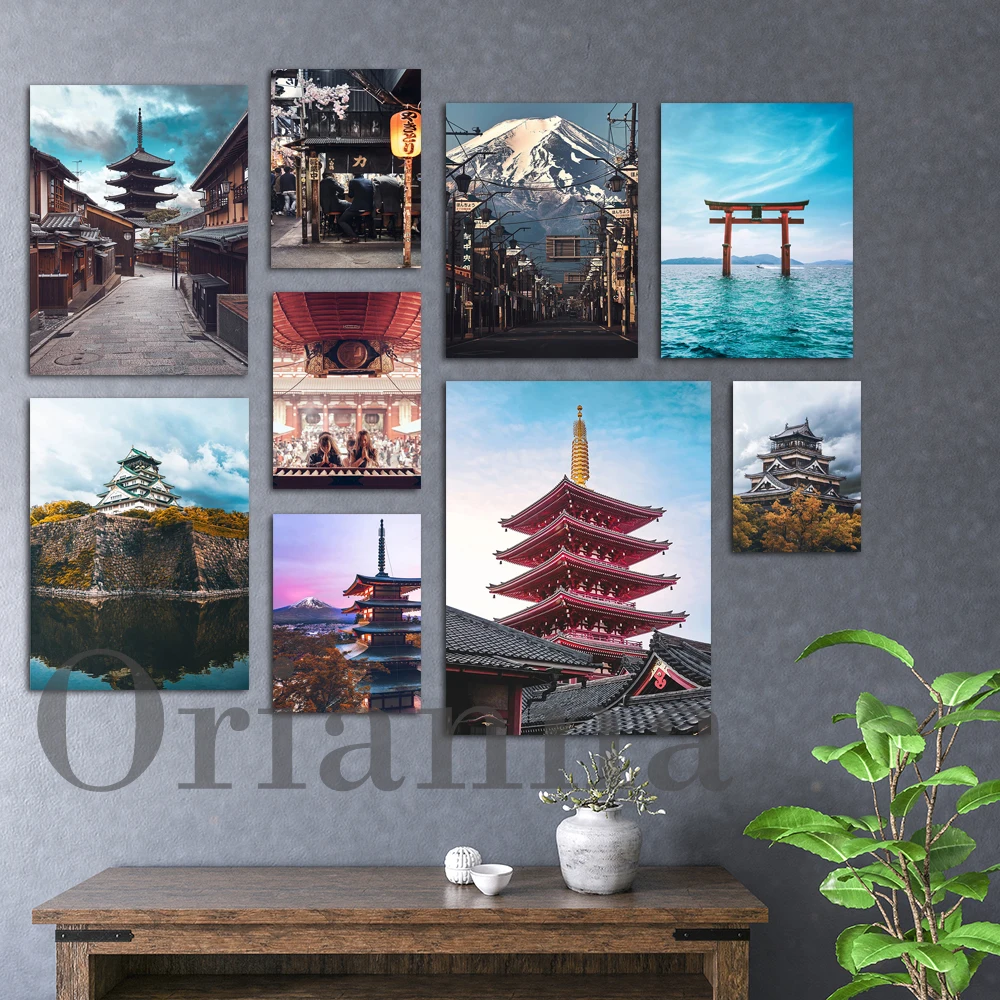 

Japan Shrine Photography Trave Poster Sensoji Temple Tokyo Hiroshima Castle Piss Alley Mt Fuji Temple Floating Tori Gate Print
