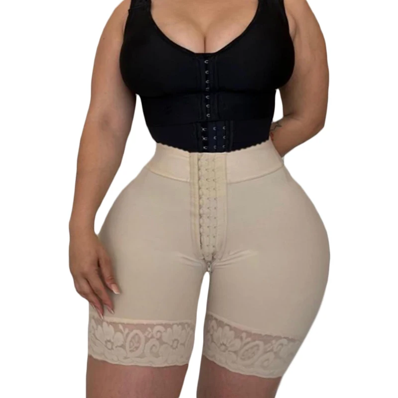 

Fajas lWomen's Post Liposuction Front Closure Hook-eye Charming Curves Butt Lifter Shorts Slimming Waist Trainer Body Shaper