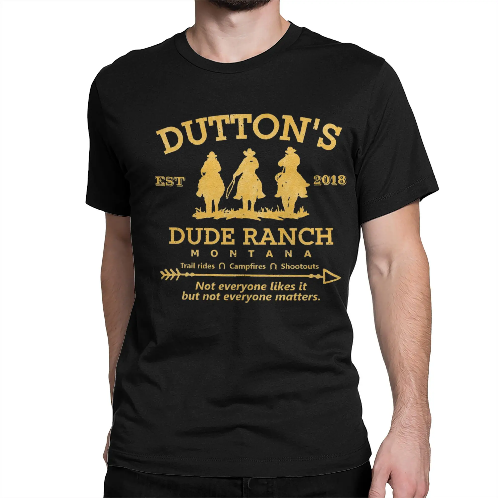 Printed Yellowstone Dutton Ranch Arrows T Shirt For Unisex 2024 TV Show Pure Cotton Tee Short Sleeve Tops