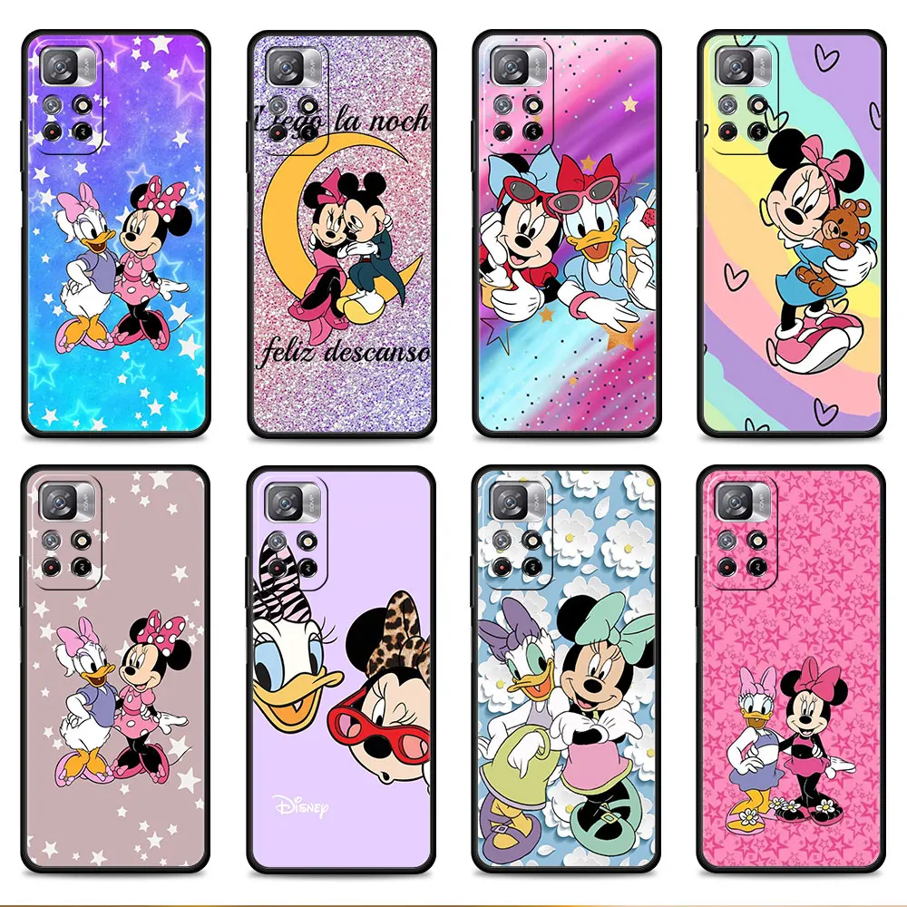 

Phone Case For Xiaomi Redmi Note 11T 11S 11 10 8 Pro 9 9S 9T 8T for Mi 10 8 9A 9C 10C K40 K50 Disney Bling Star Minnie Daisy