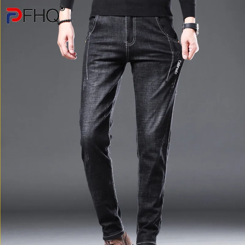 PFHQ 2022 Autumn Trendy Elegant Men's Jeans Slim Fit Luxury Leggings Stretch Stylish Free Shipping Pants Long Trousers 21Q5637