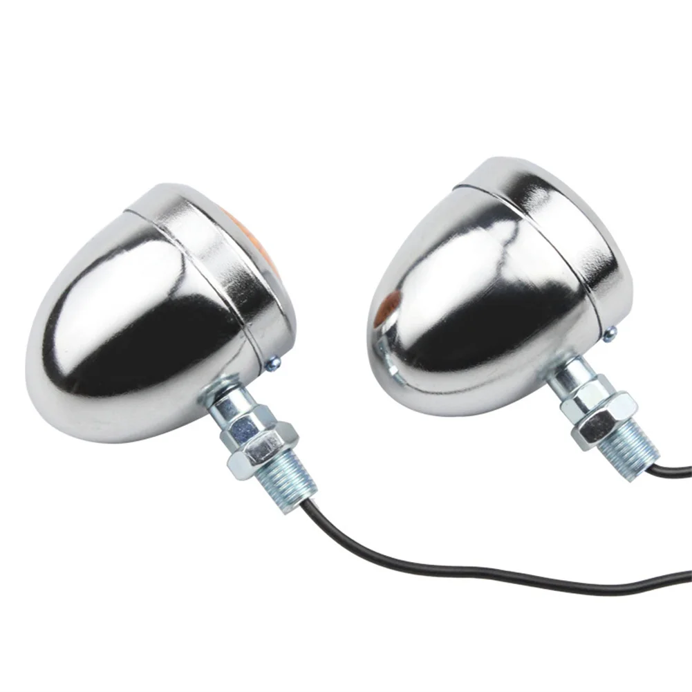 

Light Turn Signal Universal 2 Pcs Accessories Amber Light Black/Silver