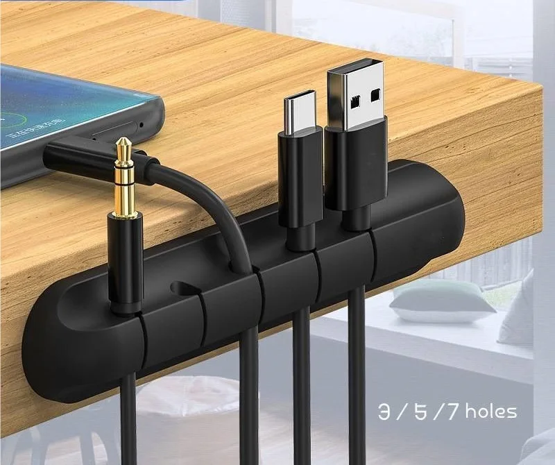 

Органайзер для кабелей 2023, силиконовый органайзер для кабелей Micro USB Type-C, для мыши, клавиатуры, наушников, органайзер для кабеля
