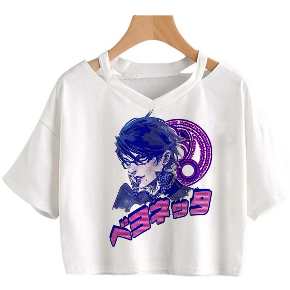 Женский топ с японской графикой Bayonetta летний для девушек дизайнерская одежда