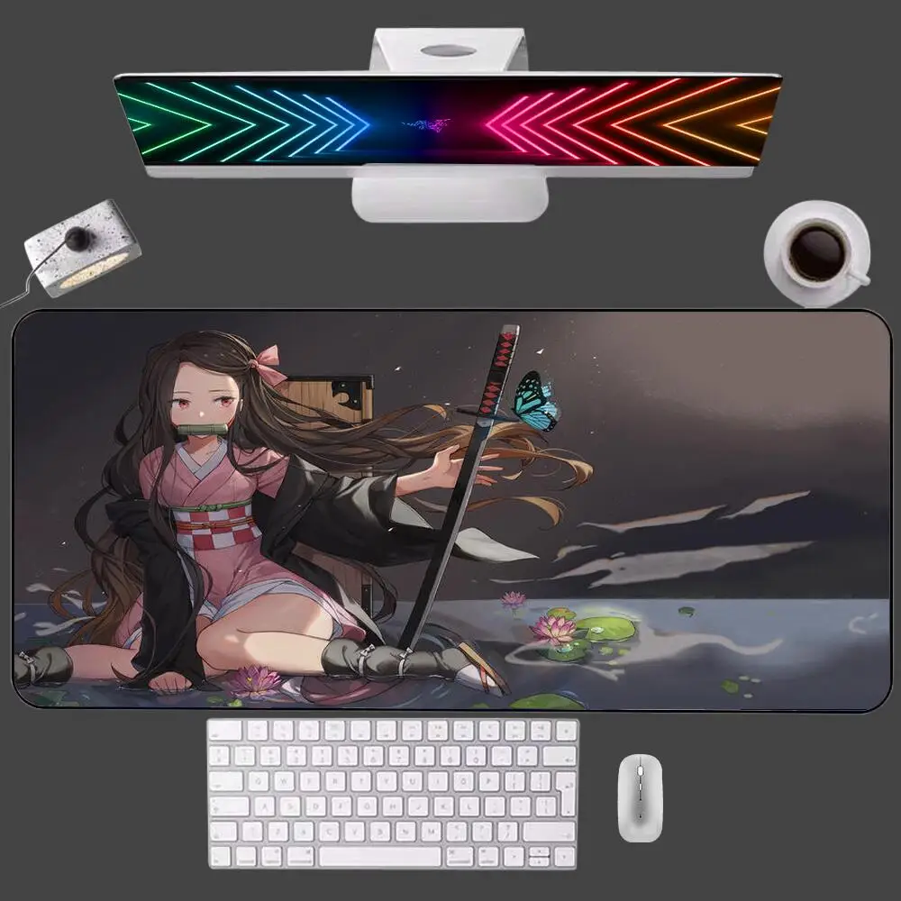 Demon Slayer Kimetsu XXL Anime Mouse Pad Large Gaming Accessories PC Gamer Office Computer Desk Mat Laptop Keyboard Mousepad