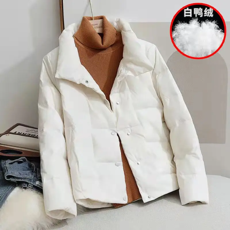 2022 New Ultra Light Duck Down Coat Women Short Stand collar  Jackets Autumn Winter warm Puffer Jacket Parkas Down jacket women