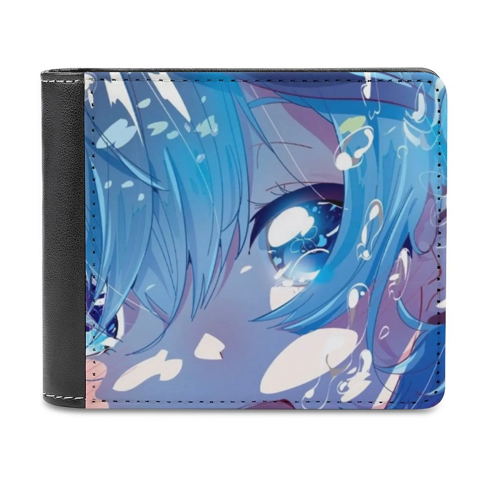 

Мужской бумажник Rem-Re Zero Start Life In other World, кожаный короткий кошелек с узором, модный клатч с несколькими кармашками для карт