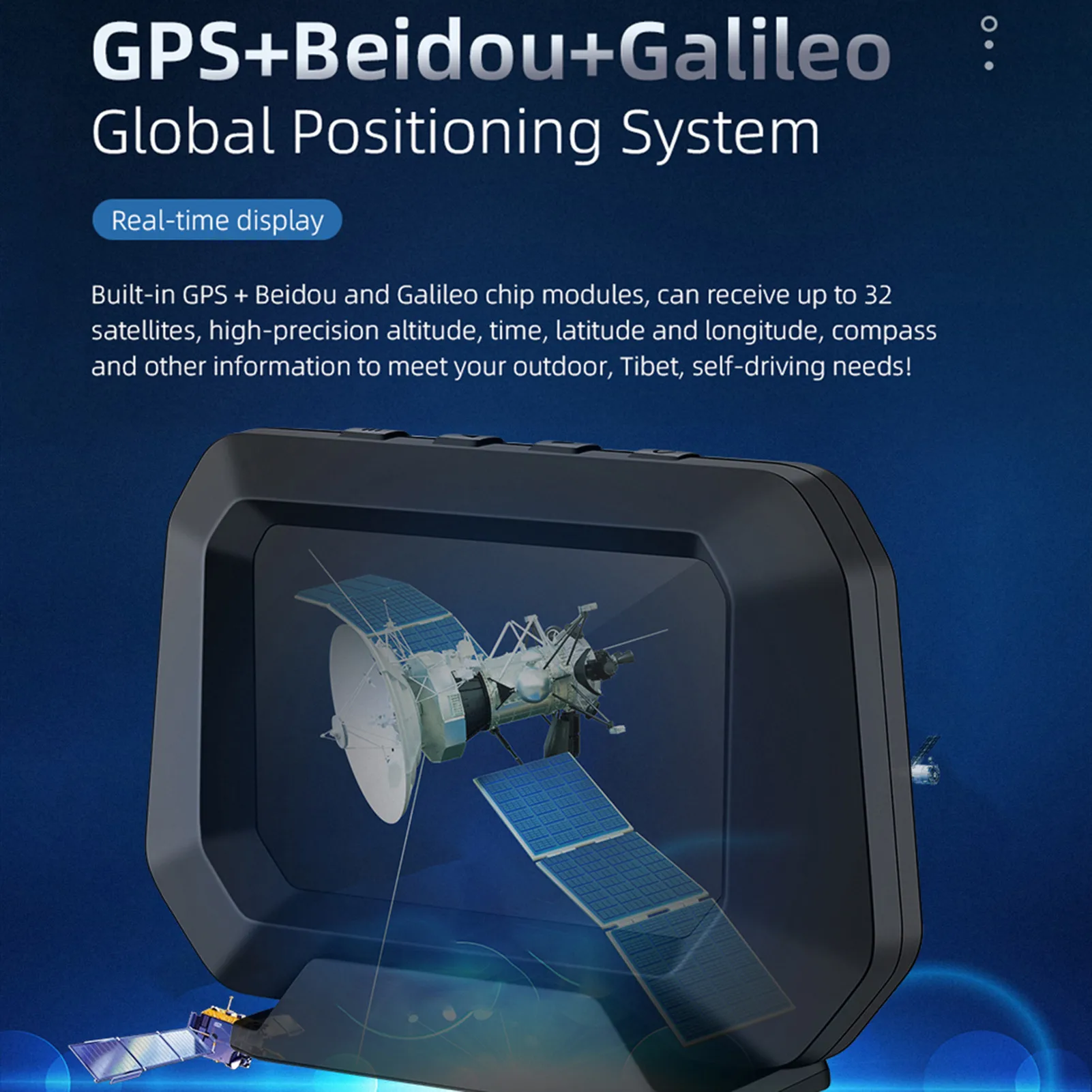 Фото GPS цифровой спидометр, универсальный автомобильный инклинометр, уровень наклона, GPS, HUD, Автомобильный дисплей, спидометр, монитор в режиме р... №4