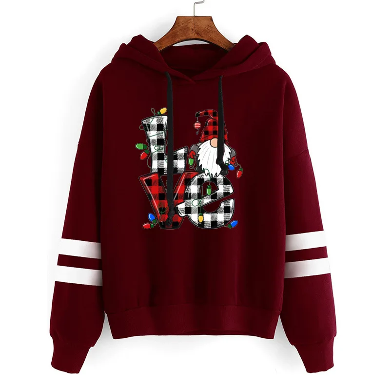 

Зимняя одежда, женские рождественские футболки с графическим рисунком, пуловер с принтом, женские толстовки, мужские и женские топы, толсто...