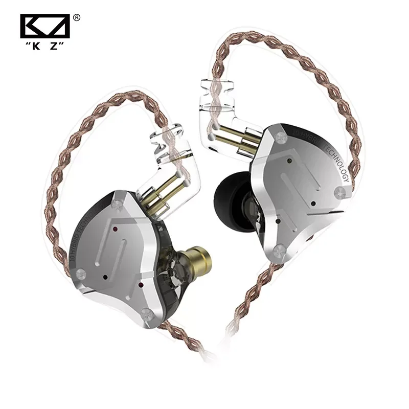 

KZ ZS10 Pro Noise Cancelling Earphones 4BA+1DD Hybrid 10 driver Units HIFI Bass Earbuds in ear Monitor Metal Headset