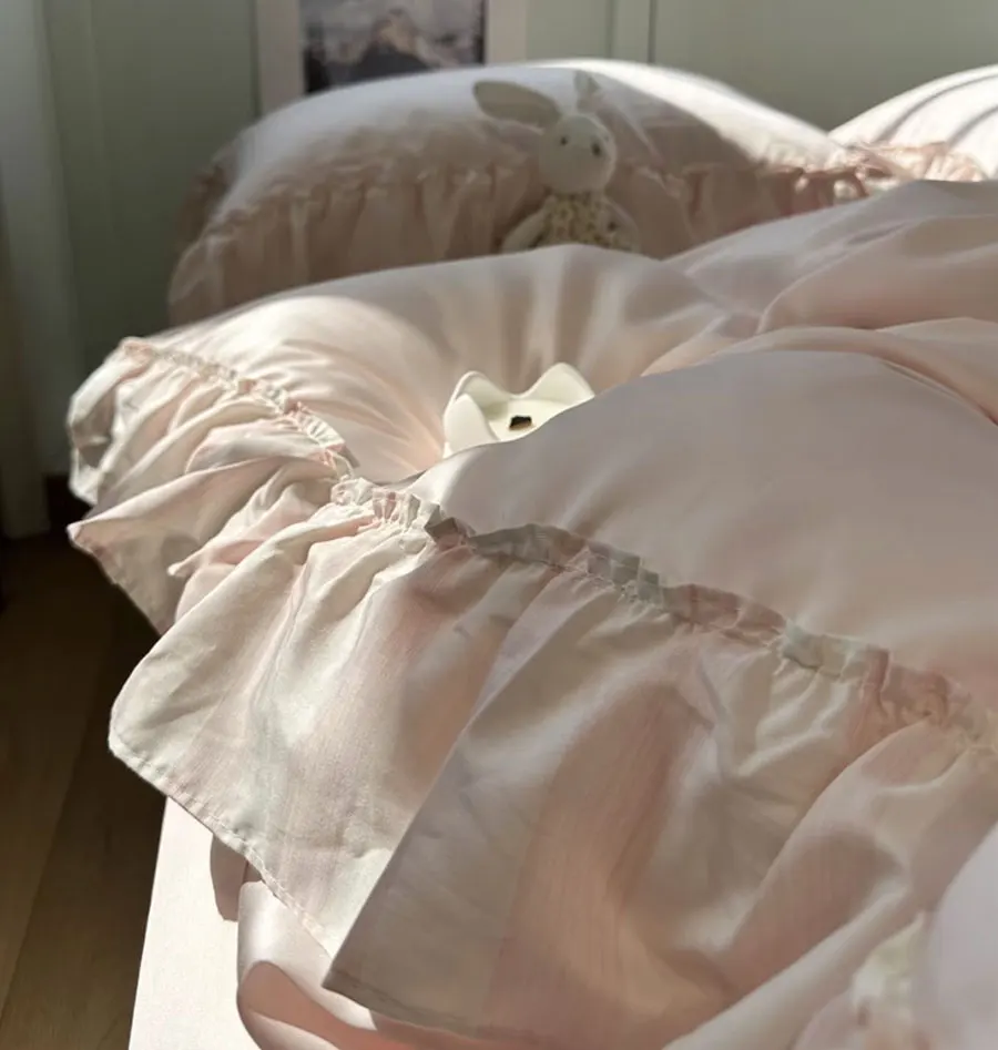 Романтический элегантный комплект постельного белья fairyfair с оборками однотонный