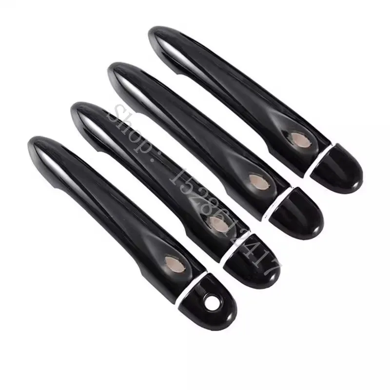 Глянцевая черная накладка на дверную ручку автомобиля аксессуары для стайлинга