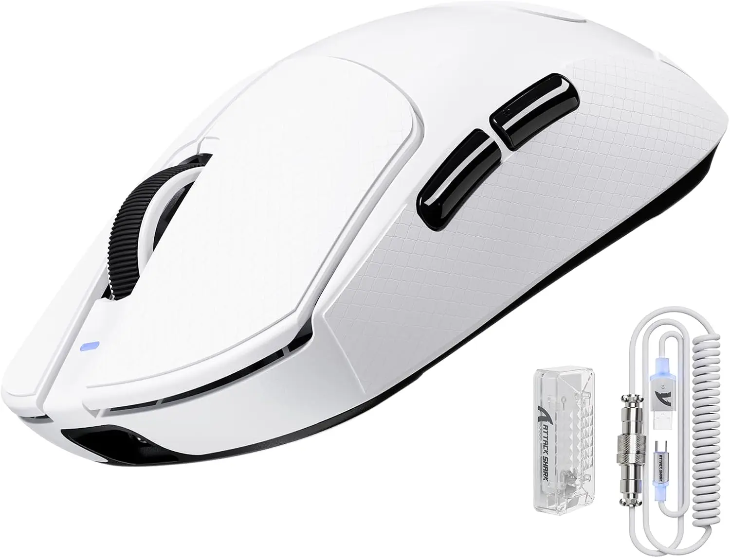 Фото Беспроводная игровая мышь ATTACK SHARK X8SE X8 Ultra с сенсором PAW3950MAX 42000 DPI, оптическим датчиком 8000 Гц Nordic 52840, эргономичная №1