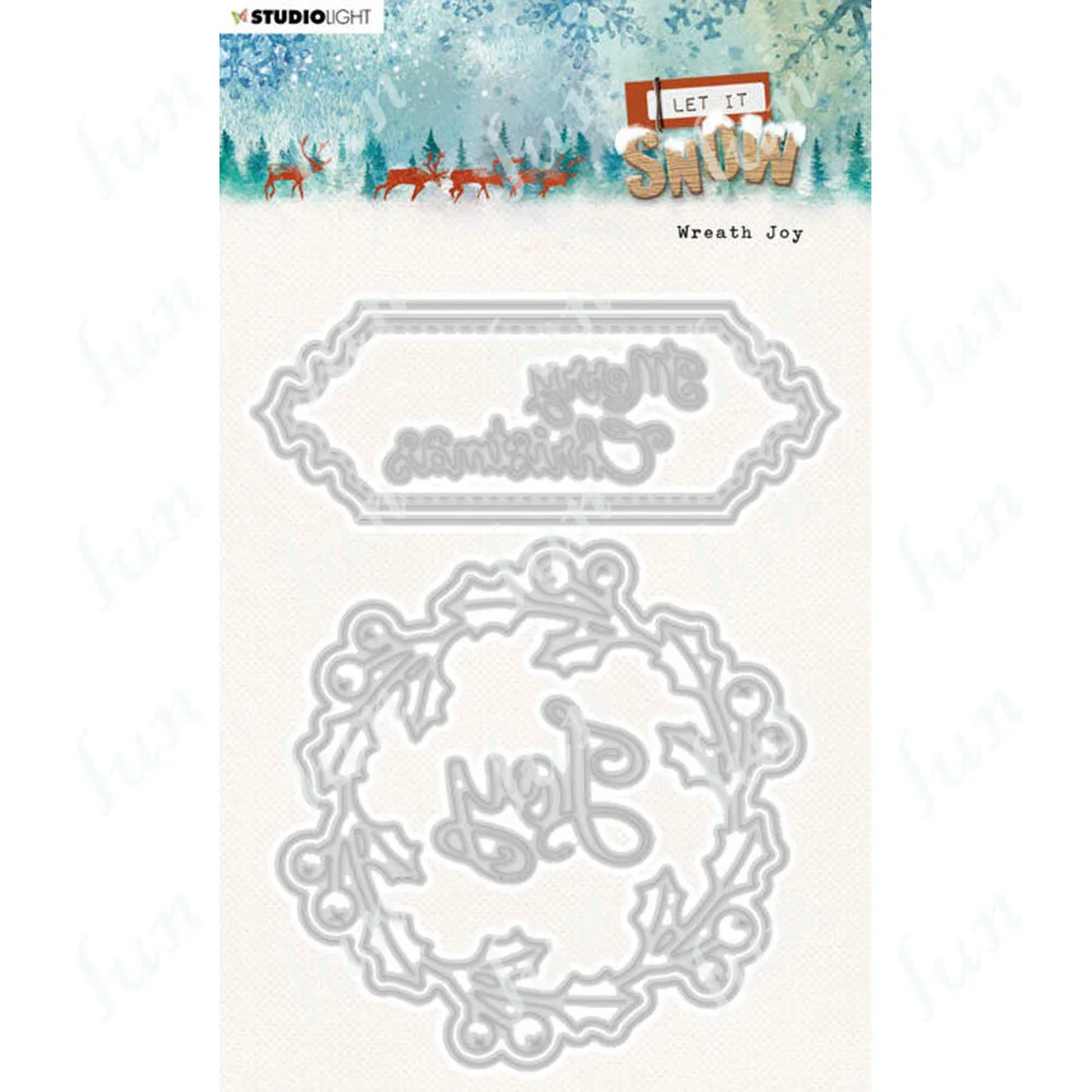 

Hot Selling New Wreath Joy Metal Cutting Dies for Diy Scrapbooking Material Album Paper Card Embossing Template Stencil Mold