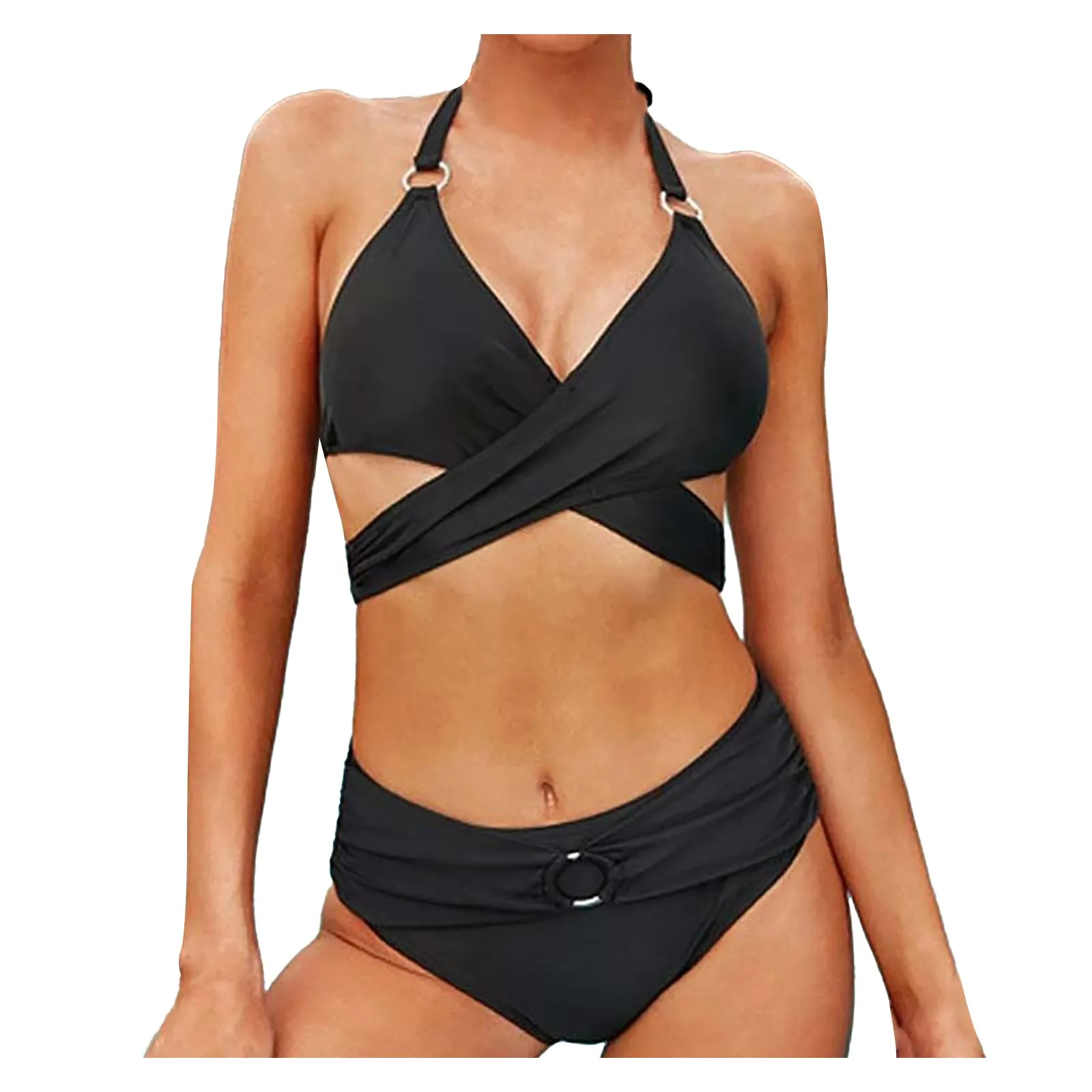 

Соблазнительная Женская облегающая однотонная женская одежда с разрезом, купальник Танкини, 1 шт., купальники для женщин, соблазнительные