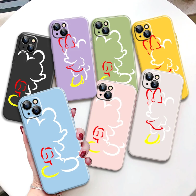 

Cute Mickey Mouse Phone Case For iPhone 13 Accessories 7 7P 8 Plus X Xr Xs 11 12 13 Max Pro Mini 6 6s SE 2020 Mm1p Fashion 2021