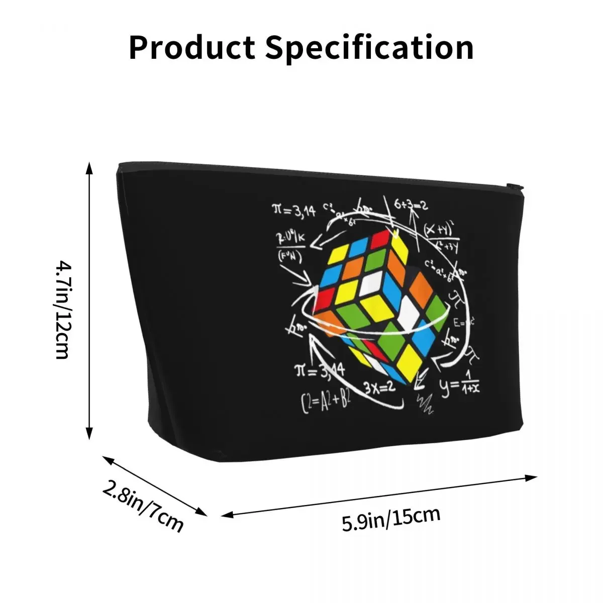 Косметичка для женщин с математическим рисунком любителей математики