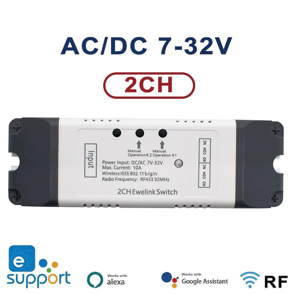 

EWELINK 2-канальный WiFi умный выключатель Scimagic-RC