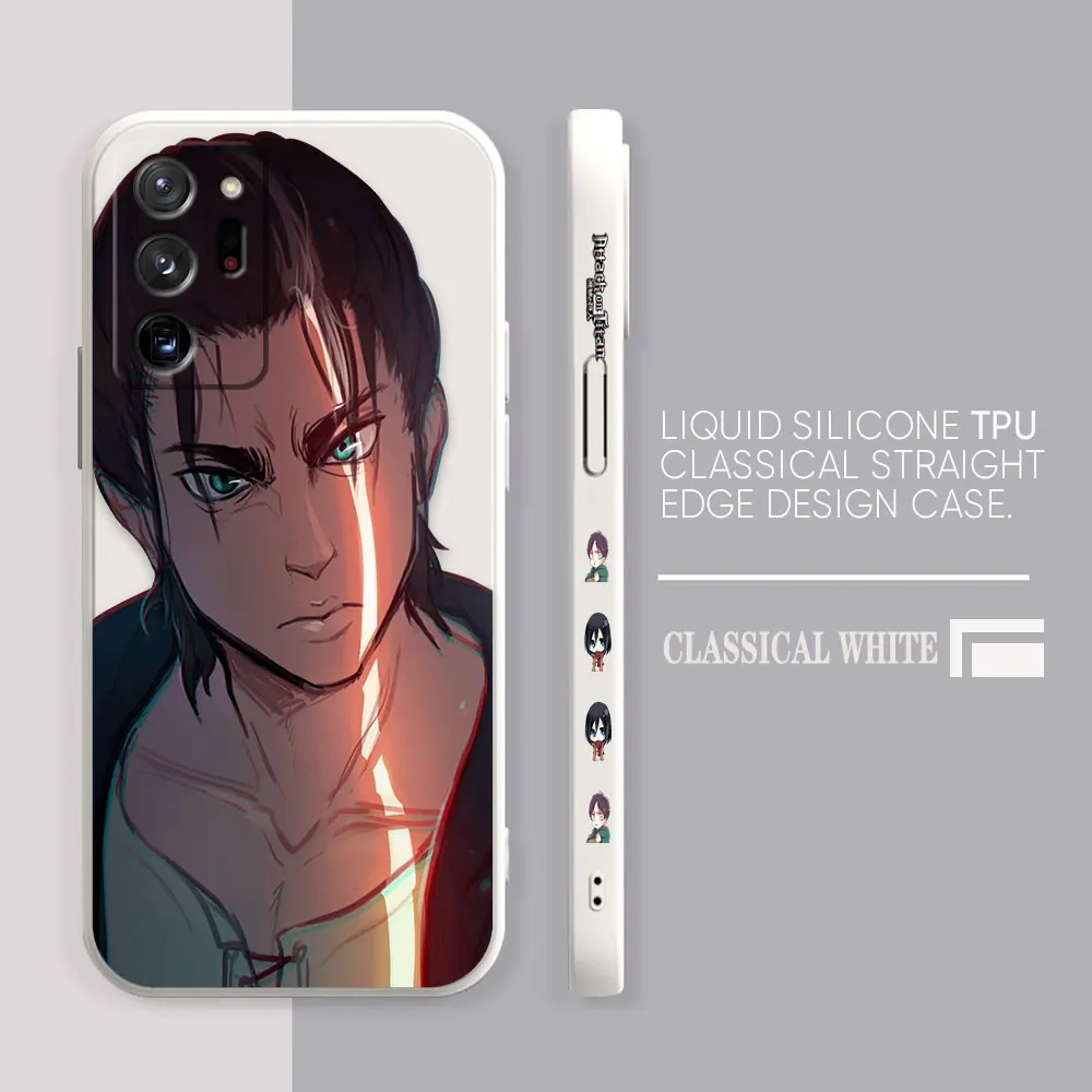 Case For Samsung Galaxy A90 A80 A70 A60 A50 A40 A30 Note 20 Pro Plus Lite Ultra 4G 5G Case  Anime A-Attack O-On T-Titan E-Eren