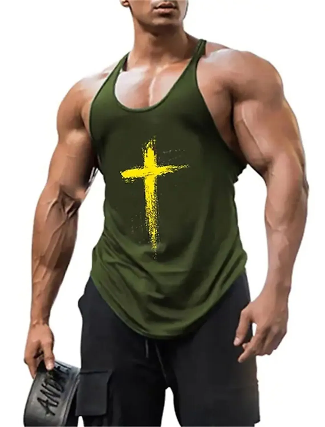 

2023 Breathable Fitness Tank TopMen's High Quality Sleeveless T-Shirt Professional Bodybuilding Clothing Breathable Bottom Shirt