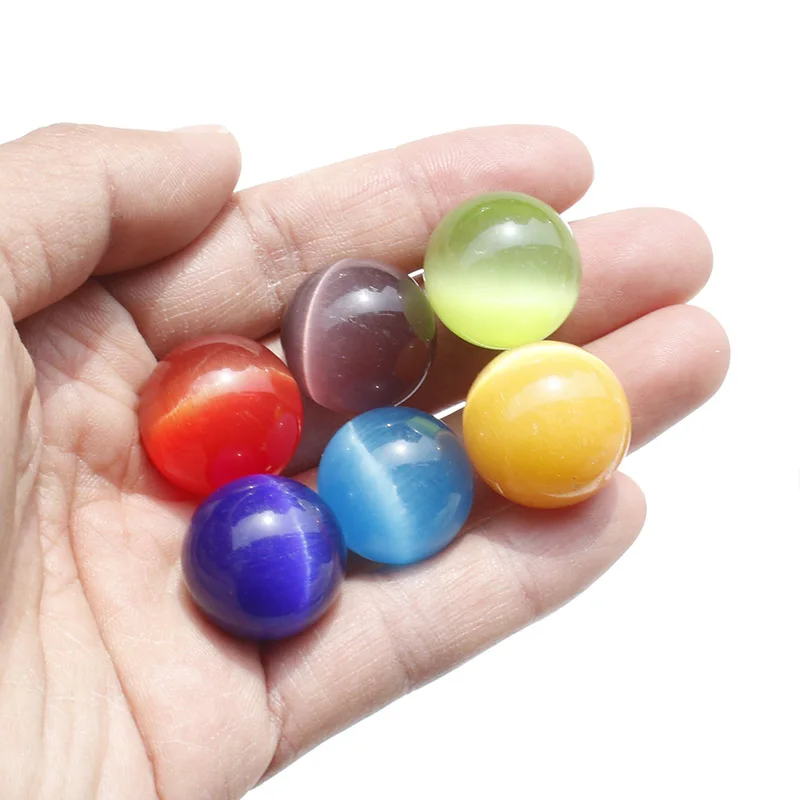 

10 шт., цветные камни кошачий глаз, 0,8 дюйма